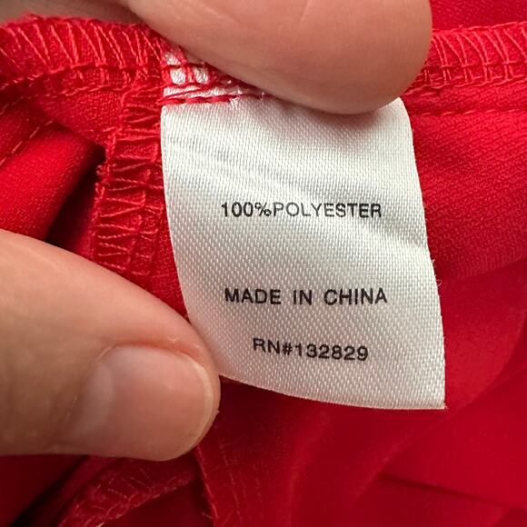 NWT Superdown Front Pleat Pant Trousers Red Medium - Picture 7 of 12